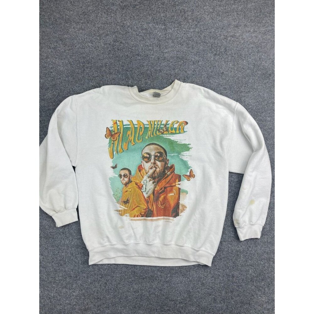 Gildan White Sweatshirt with Graphic Print